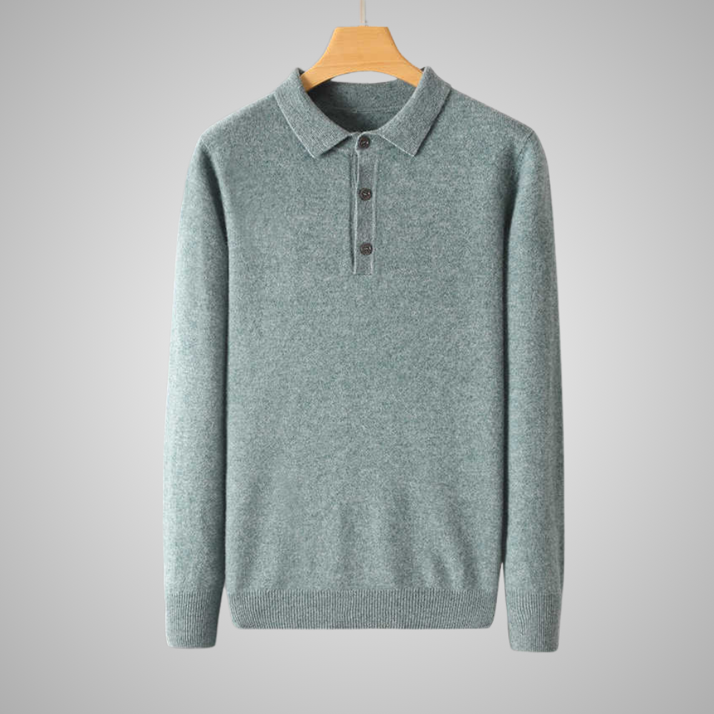 100% Cashmere Polo Sweater