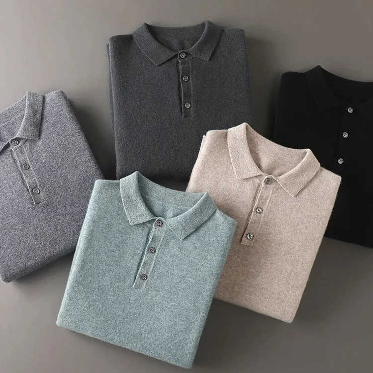 100% Cashmere Polo Sweater